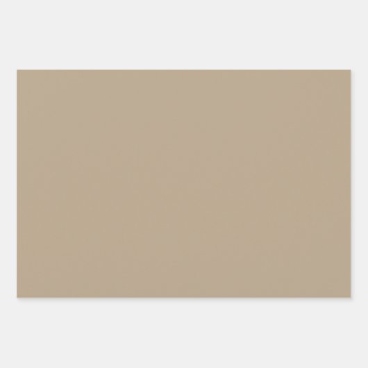 Plain Dull Desert Moss Bruine tinten 3 tinten Inpakpapier Vel (Voorkant)