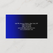 Plain Elegant Black Blue Minimalist Visitekaartje (Achterkant)