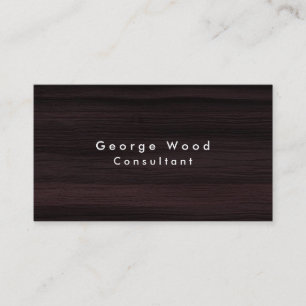 Plain Elegant Bruin Hout textuur Minimalist Visitekaartje