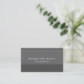 Plain Elegant Gray Professional Minimalist Visitekaartje (Staand voorkant)