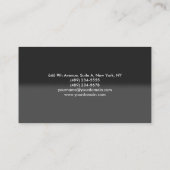 Plain Elegant Gray Professional Minimalist Visitekaartje (Achterkant)