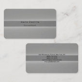 Plain Elegant Grey Minimalist Modern Visitekaartje (Voorkant / Achterkant)