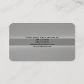 Plain Elegant Grey Minimalist Modern Visitekaartje (Achterkant)