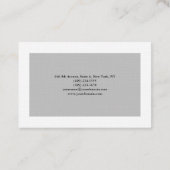 Plain Elegant Grijs Wit Minimalistisch Modern Visitekaartje (Achterkant)