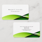 Plain Elegant Groen Wit Minimalistisch Design Visitekaartje (Voorkant / Achterkant)