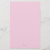 Plain Elegant Licht Roze Eenvoudig Minimalistisch  Briefpapier (Achterkant)