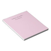Plain Elegant Licht Roze Eenvoudig Minimalistisch  Notitieblok (Schuin)