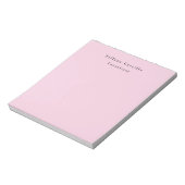 Plain Elegant Licht Roze Eenvoudig Minimalistisch  Notitieblok (Gedraaid)