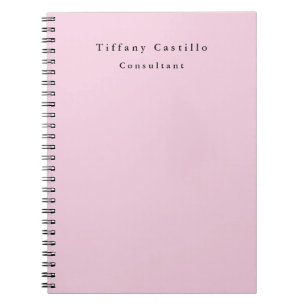 Plain Elegant Licht Roze Eenvoudig Minimalistisch Notitieboek