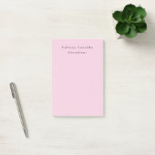 Plain Elegant Licht Roze Eenvoudig Minimalistisch  Post-it® Notes (Kantoor)