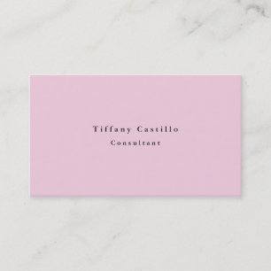 Plain Elegant Licht Roze Wit Minimalistisch Modern Visitekaartje