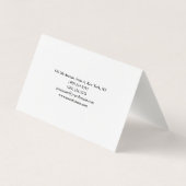 Plain Elegant minimalist Modern Premium Linen Visitekaartjes (Achterkant)