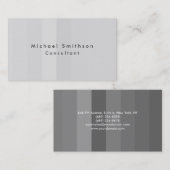 Plain Elegant Modern Gray Minimalist Visitekaartje (Voorkant / Achterkant)