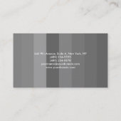 Plain Elegant Modern Gray Minimalist Visitekaartje (Achterkant)