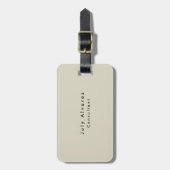 Plain Elegant Modern minimalist Bagagelabel (Voorkant verticaal)