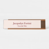 Plain Elegant Modern minimalist Bureau Naambordje (Voorkant)