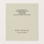 Plain Elegant Modern minimalist Visitekaartjes (Buitenkant ongevouwen)