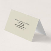 Plain Elegant Modern minimalist Visitekaartjes (Achterkant)