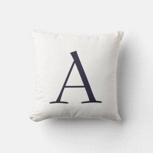 Plain Elegant Modern Monogram Initiaal Kussen
