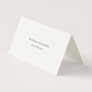 Plain Elegant Signature Cream Minimalist Modern Visitekaartjes