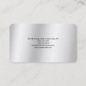 Plain Elegant Silver Gray Minimalist Modern Visitekaartje (Achterkant)