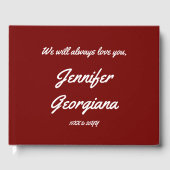 Plain en minimalistische sympathie gastenboek (Voorkant)