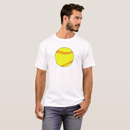 Plain en Simple Fasch Softball Mannen T-Shirt (Voorkant volledig)