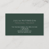 Plain Fitness Modern minimalist Visitekaartje (Achterkant)