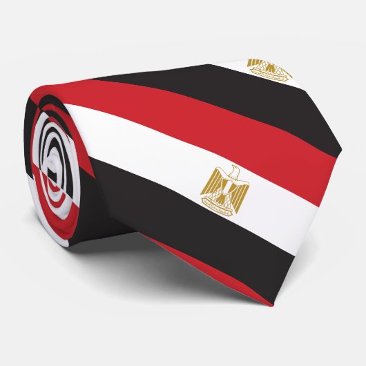 Plain Flag Egypte Stropdas (Opgerold)