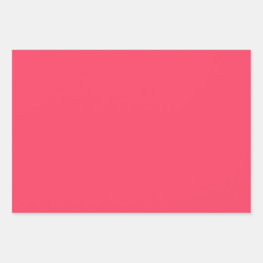 Plain Fuchsia Aardbei Blush Roze tinten 3 tinten Inpakpapier Vel (Voorkant)