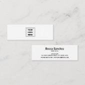 Plain Generic Custom Logo Modern Minimal Mini Visitekaartje (Voorkant / Achterkant)