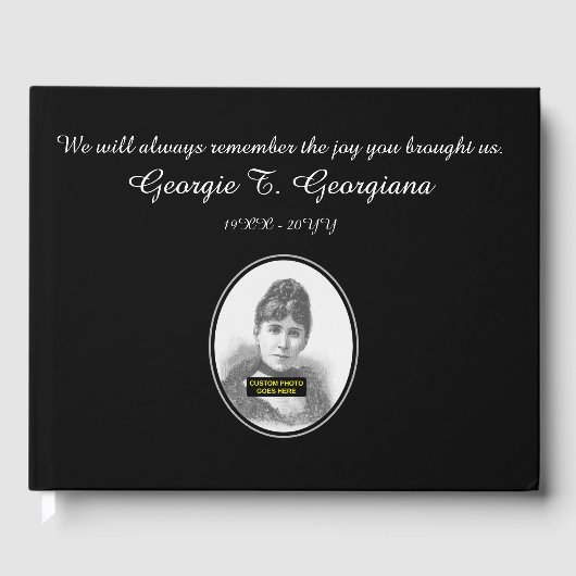 Plain, Gepersonaliseerd herdenkingsgastenboek Gastenboek (Voorkant)