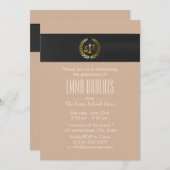 Plain Gold Justice Scale Law School Afstuderen Kaart (Voorkant / Achterkant)