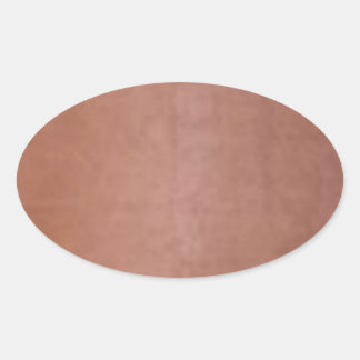 Plain Golden Copper Brown Ovale Sticker