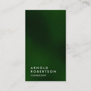 Plain Green Black Trendy Consultant Visitekaartje