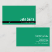 Plain Green Chemical Engineer Visitekaartje (Voorkant / Achterkant)