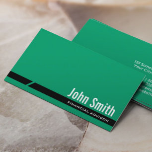 Plain Green Financial Advisor Visitekaartje