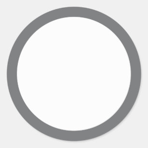 Plain grijs grensblanco ronde sticker