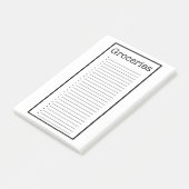 Plain Grocery List Post it Notes (Schuin)