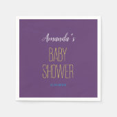 Plain Indigo Yellow Modern Minimalistisch Baby sho Servet (Voorkant)