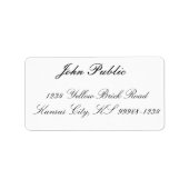 Plain Jane Étiquette de adresse (Devant)