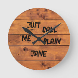 'Plain Jane' wandklok Ronde Klok