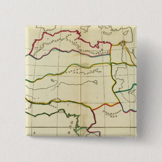 Plain-kaart Afrika Vierkante Button 5,1 Cm (Voorkant)