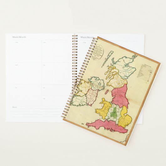 Plain-kaart Britse eilanden Planner (Display)
