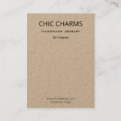 Plain Kraft Ketting Charm Hanger Holder Display Visitekaartje (Voorkant)