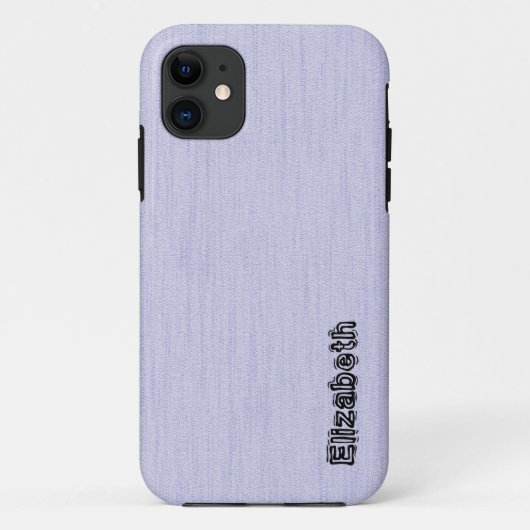 Plain Lavender Mist with Wood Grain Monogram Case-Mate iPhone Case (Achterkant)