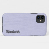 Plain Lavender Mist with Wood Grain Monogram Case-Mate iPhone Case (Achterkant (horizontaal))