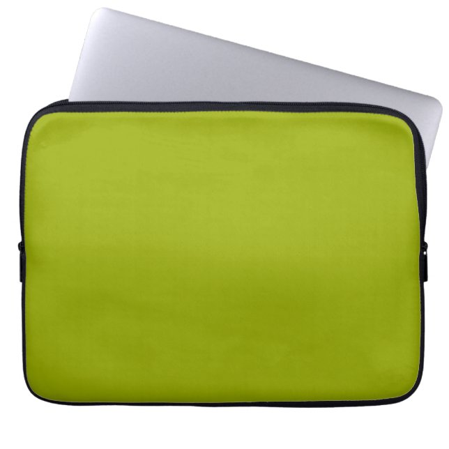 Plain Lime Green Laptop Sleeve (Voorkant)