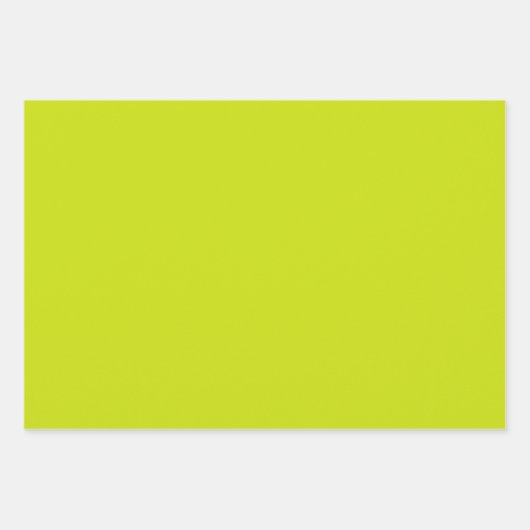 Plain Limoen Spring Lemon Green Shades 3 Tones Inpakpapier Vel (Voorkant 3)