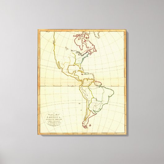 Plain map America Canvas Afdruk (Voorkant)
